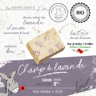 Savon au lait d'ânesse - Champ de lavande 2