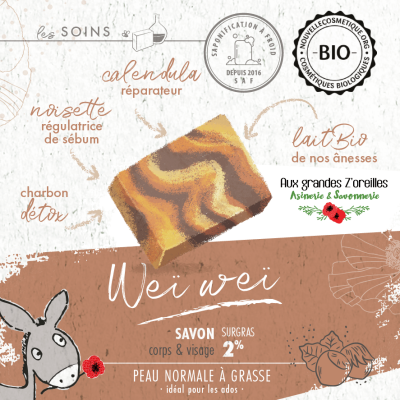 Savon bio au lait de nos ânesses pour ado - Wei Wei 2